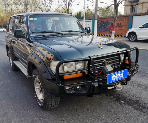 Black TOYOTA Bull Bar 1995-2002 80 Series Landcruiser Bullbar